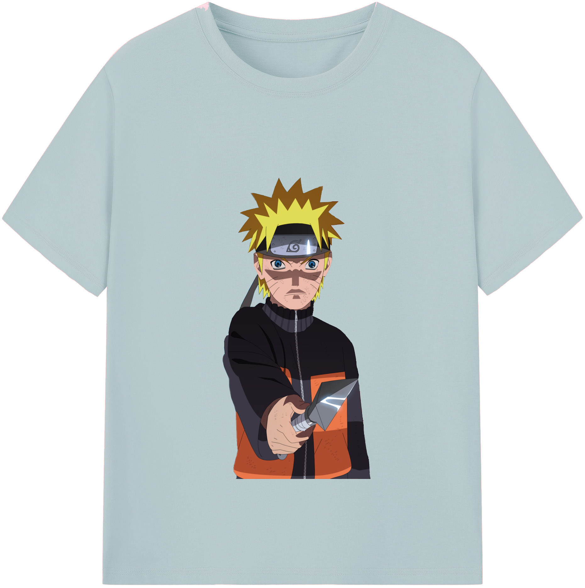 （画像用） NARUTO -ナルト- うずまき ナルト Uzumaki Naruto 綿100％半袖Tシャツ（フロントプリント）
